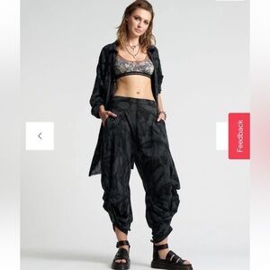 NWT One Teaspoon RESONANCE GYPSY HAREM PANTS Black Size XS Boho Streetwear